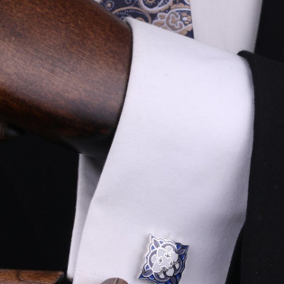 Shirt cufflinks round cuff nails simple - Picture 2 of 3